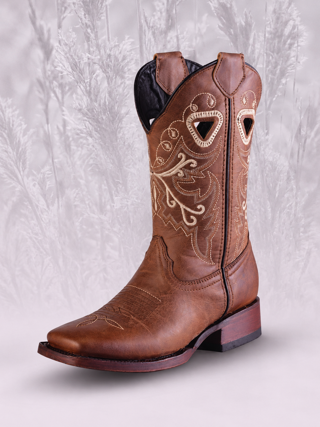 Women's Brown Embroidered Western Boots