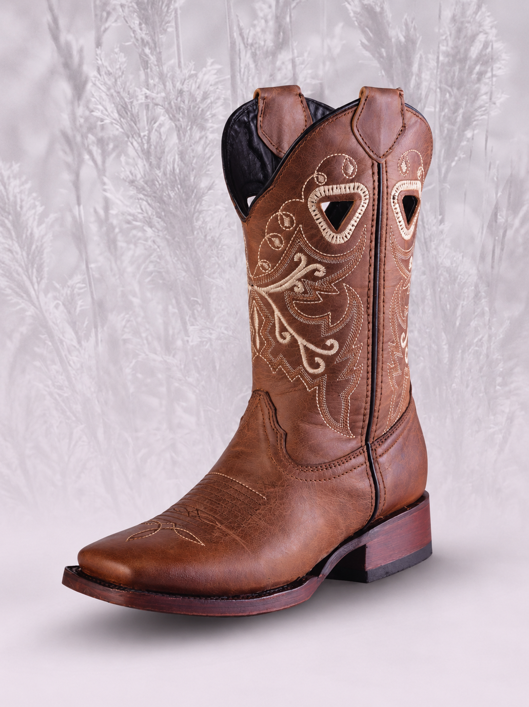 Women's Brown Embroidered Western Boots