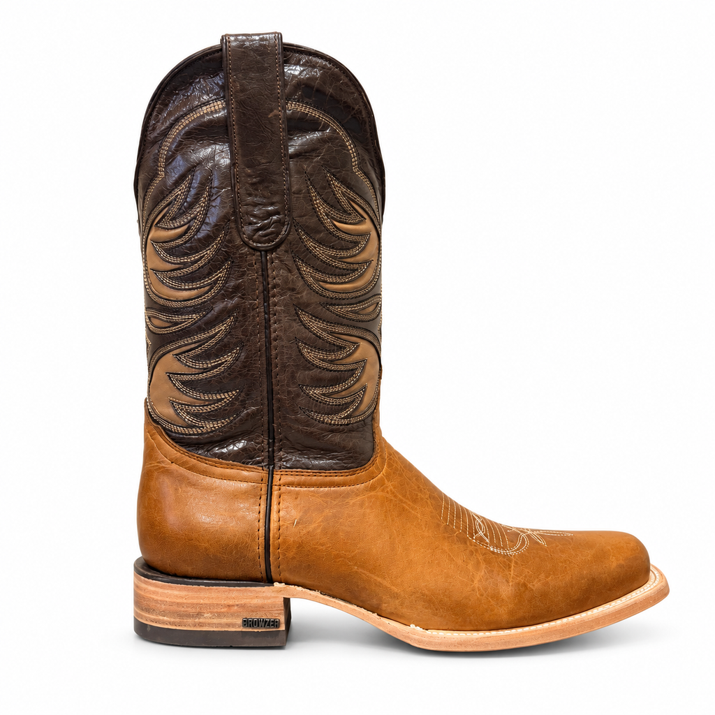 Men's Two-Tone Brown Western Boots