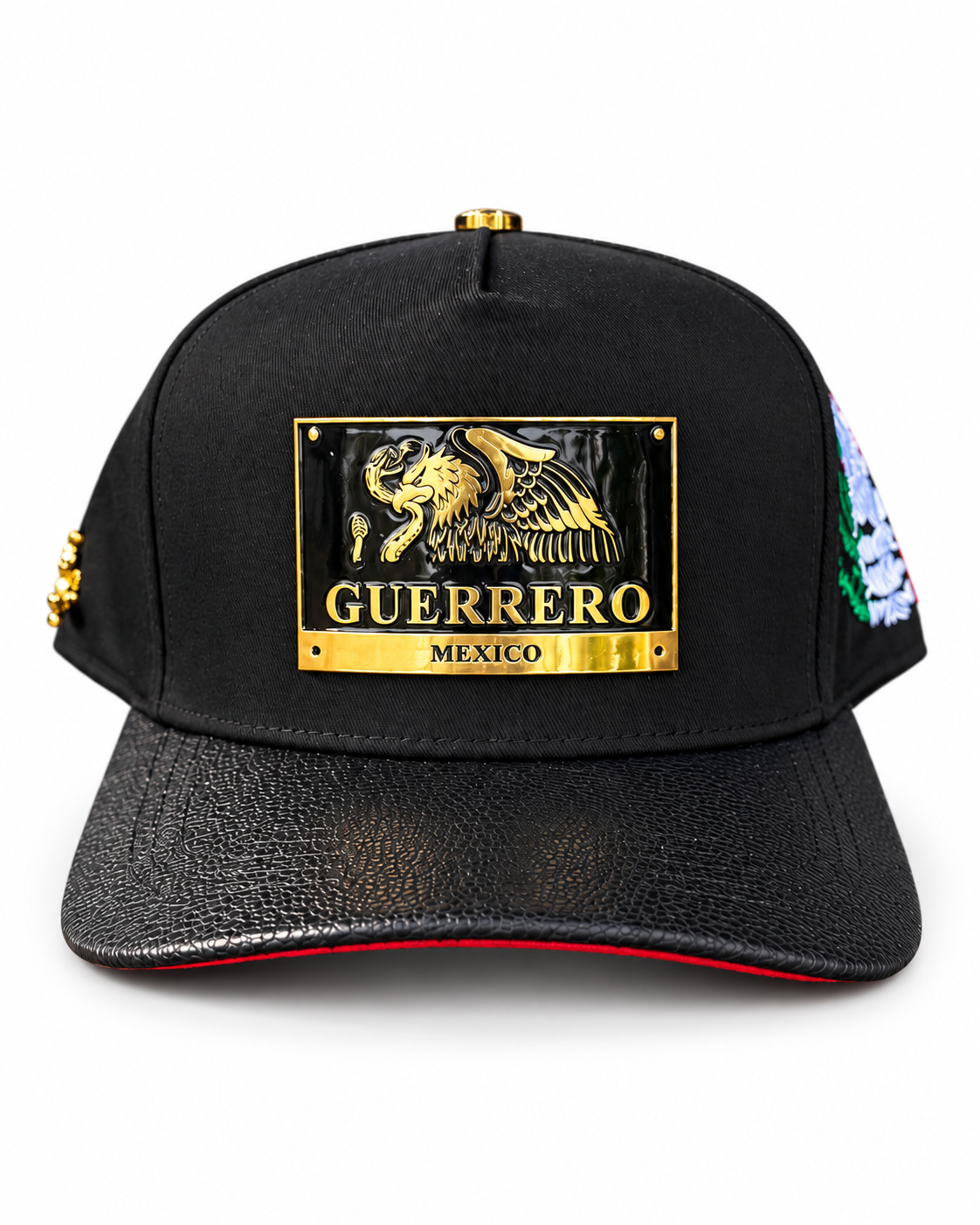Men's Black Guerrero Mexico Eagle Western Cap