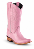 Women's Pink Embroidered Western Boots