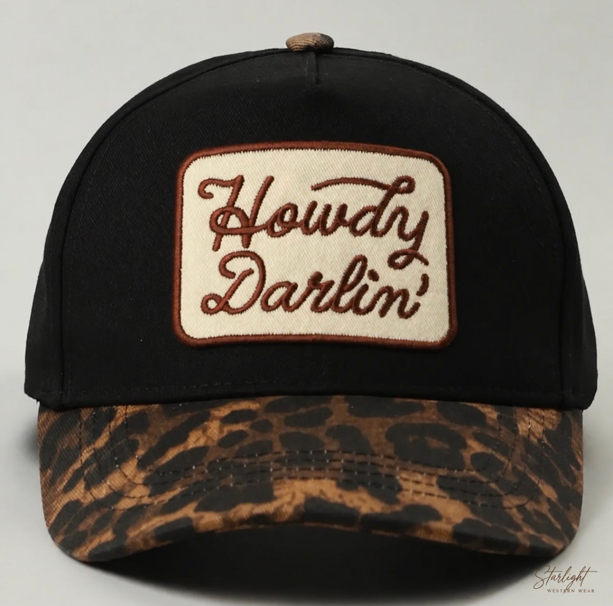 Women's Howdy Darlin Leopard Brim Trucker Hat