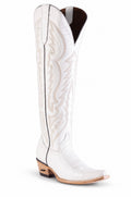 Women's White Embroidered Western Boots